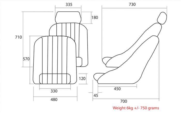 Cobraseats Classic specs